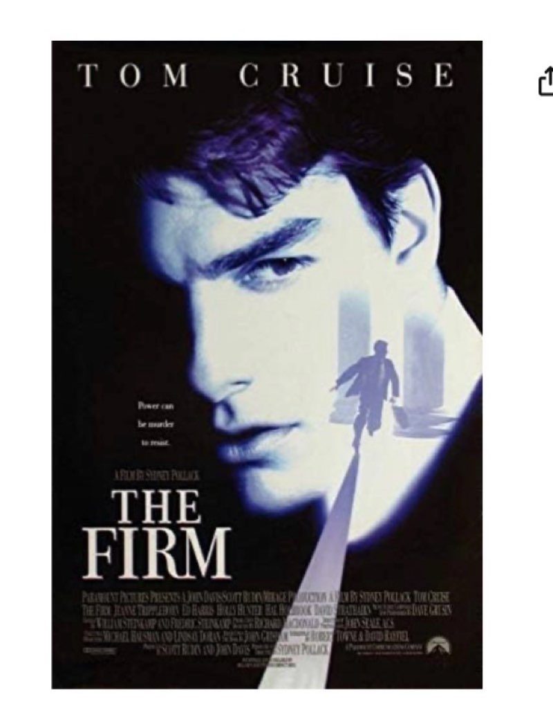 THE FIRM (1993) Original Authentic Movie Poster - 27x41 One Sheet - Double-Sided - FOLDED - Tom Cruise - Jeanne Tripplehorn - Gene Hackman - Holly Hunter