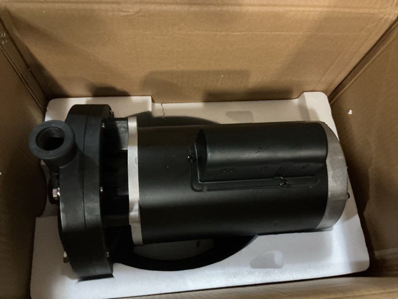 Condition photo showing As Is for aquastrong pool booster pump, pure copper motor, 3/4 hp, dual voltage 115v/230v, low noise, wide compatibility, easy installation for pressure-side pool cleaners vac-sweep 280, 380, 3900-black