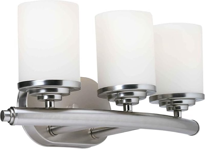 Forte 5105-03-55 Three Light Bath Bracket, Nickel