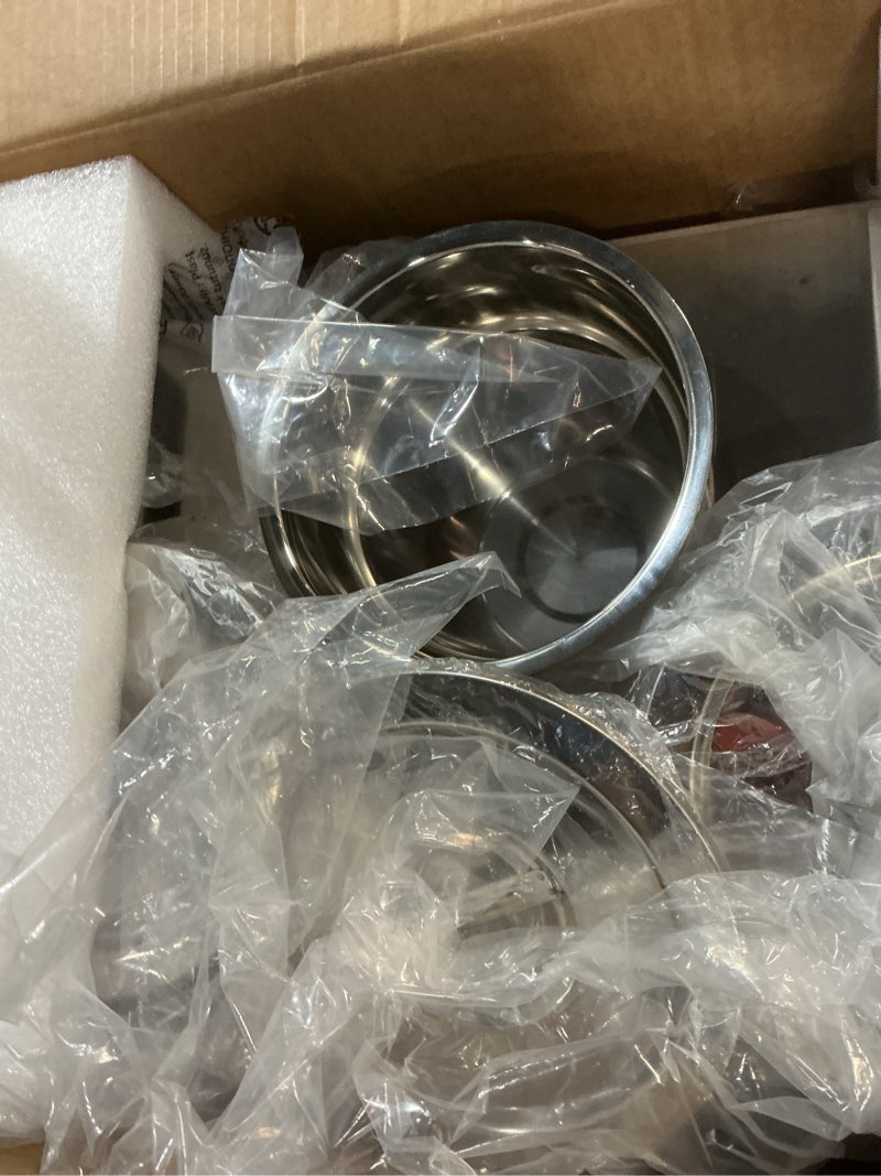 Condition photo showing Good Condition for etl listed commercial 12l soup warmer with 3×4l pot buffet bain marie,commercial electric food warmer-120v 200w, seamless one-piece tank, 30-85? adjustable temp range. 3*4l soup warmer