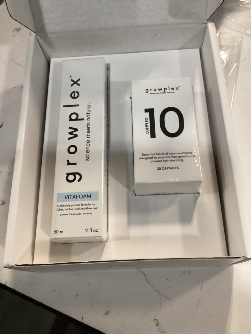 Condition photo showing New/Like New for (unknown best by date)Hair Growth Support Bundle – Vitafoam Scalp Care Foam + Complex10 Hair Supplement, Helps Support Fuller, Thicker-Looking Hair, Biotin & Zinc, Daily Use