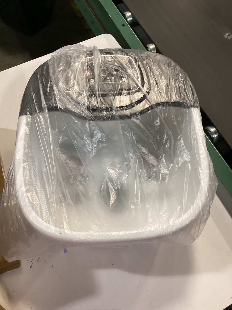 Condition photo showing New/Like New for Foot Spa Bath Massager with Heat, Epsom Salt,Bubbles, Vibration and Red Light, Tub for Stress Relief,Foot Soaker, Christmas Gifts Birthday Gifts for Mom Dad Women Men Her Him Black/White
