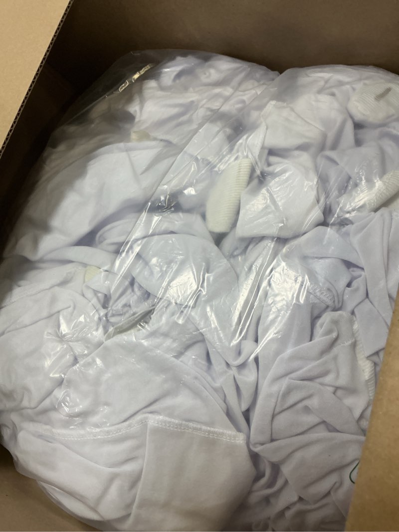 Condition photo showing As Is for VEVOR 30 PCS White Folding Chair Covers - Ideal for Weddings, Parties, Dining, and Banquets - Universal, Washable Slipcovers for Folding Chairs - Elegant Event Décor 30PCS White-c