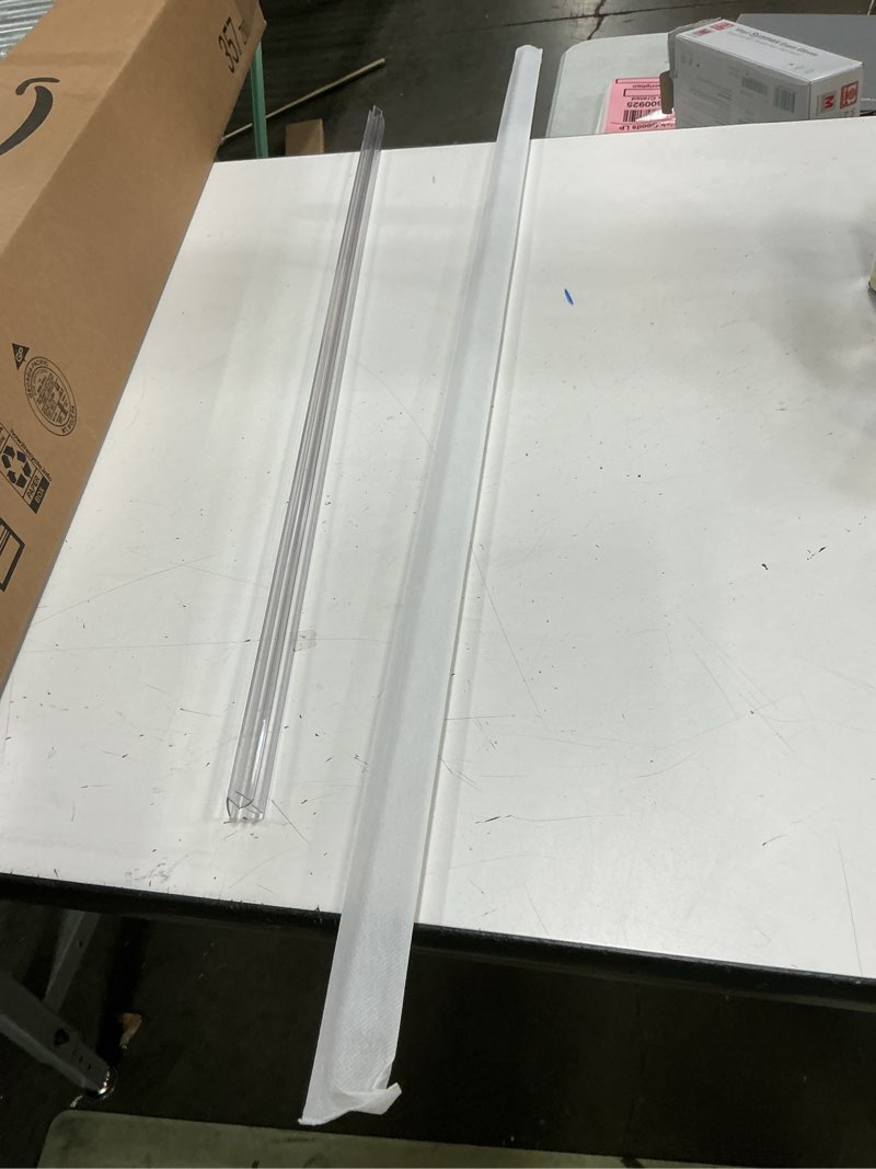 Condition photo showing Good Condition for gezmr 2-pack ultra clear shower door bottom seal (5/16'' x 39'', polycarbonate) frameless glass shower door sweep seal strip - stop leaks and create a water barrier standard - 5/16 inch (8mm) - n/a