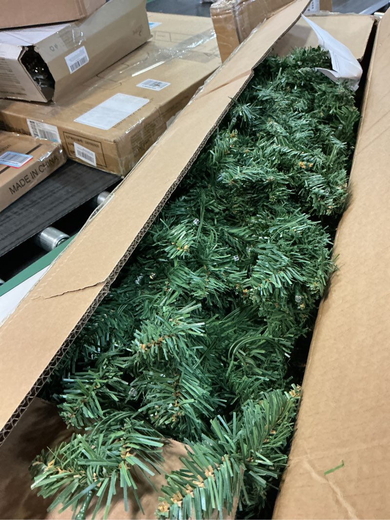 Condition photo showing As Is for YITAHOME Prelit Pencil Christmas Tree 7.5 FT with Remote Control, Slim Fraser Fir Green Christmas Tree with 1000 Branch Tips and 350 Lights for Home, Office, Party Decoration