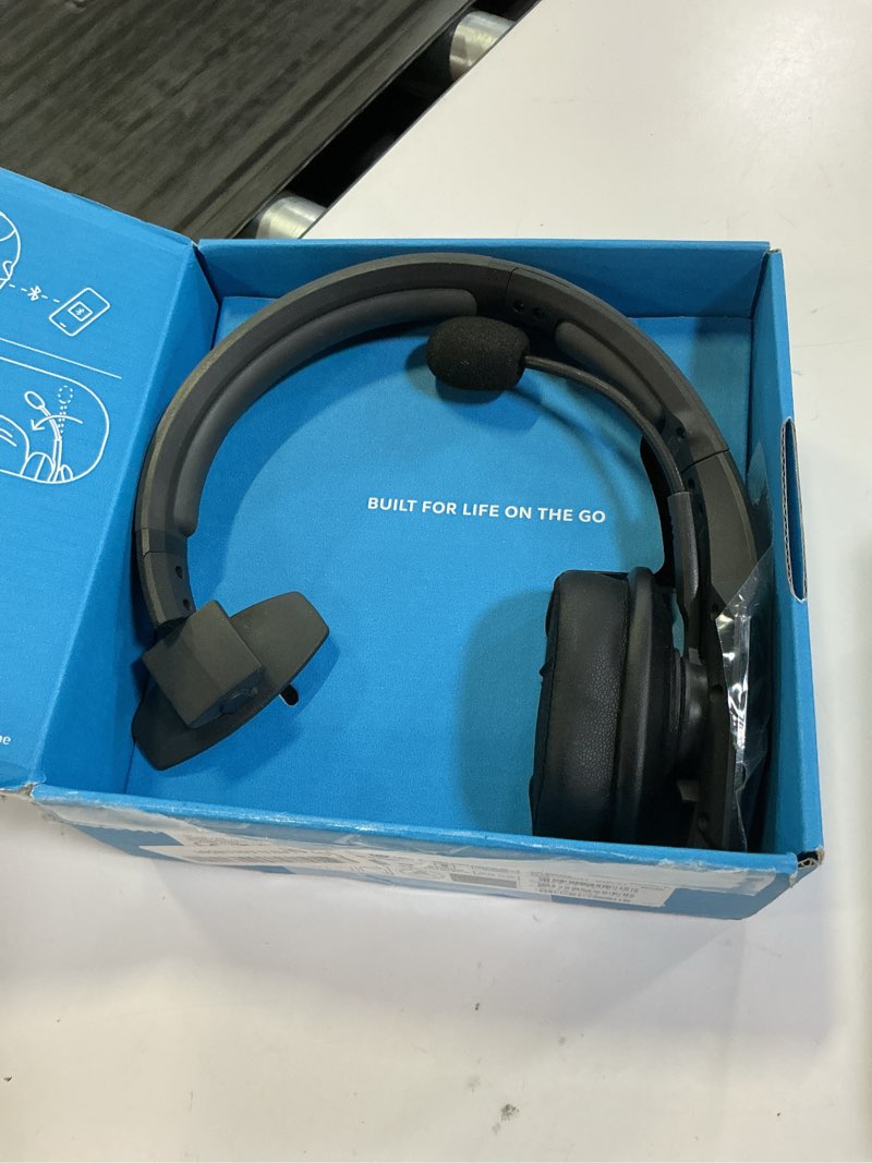 Condition photo showing Good Condition for blueparrott b450-xt mono bluetooth wireless headphones 96% noise canceling over head trucker headset with mic, all day comfort padded headband, 300 ft. wireless range, 24 hrs. talk time, black