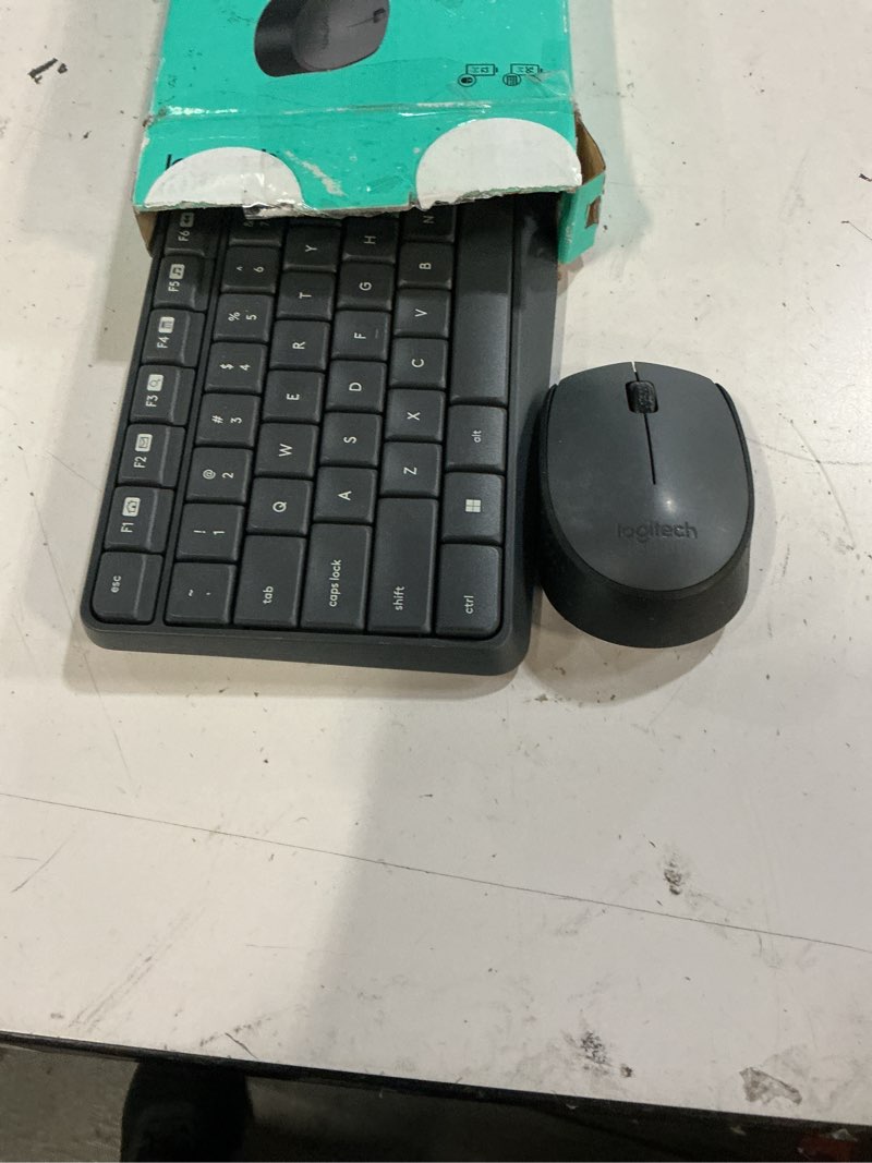 Condition photo showing Good Condition for logitech mk235 wireless keyboard and mouse combo for windows, 2.4 ghz wireless unifying usb receiver, 15 fn keys, long battery life, compatible with pc, laptop