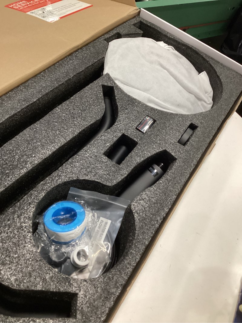 Condition photo showing Good Condition for 10 Inch Rain Shower Head with Handheld System, 24" Drill-free Slider Bar with Low 3-Way Diverter for Easy Reach, 4 Setting Handheld Spray with 5Ft Stainless Steel Hose - Matte Black