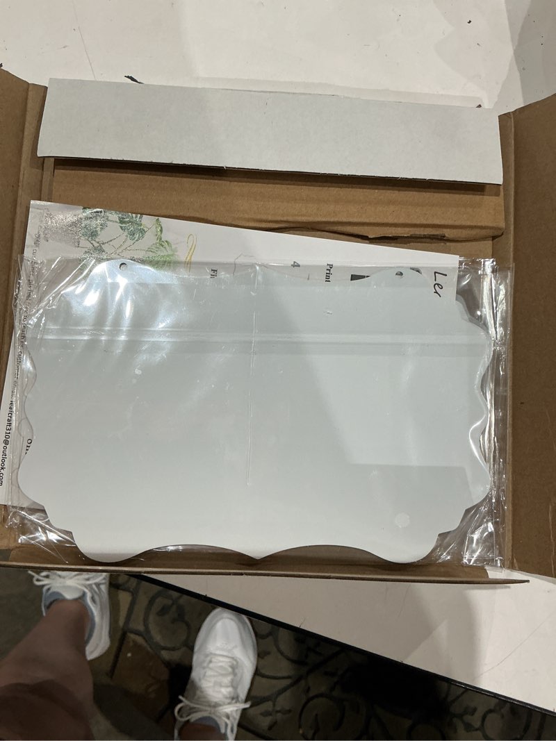 Condition photo showing Good Condition for 6 pack 8inch sublimation door hanger door sign rectangle blanks aluminum double side printable metal wall hanging ornament for heat press, diy craft, custom plaque decor (floral style)