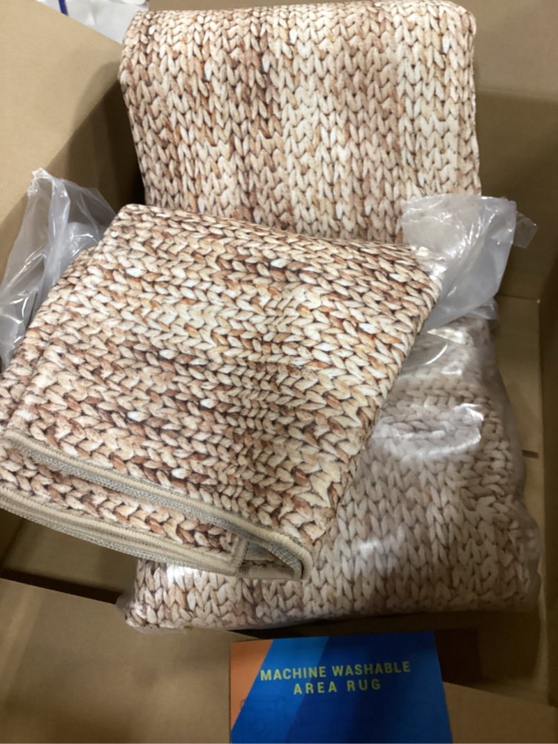 6x9 Area Rugs for Living Room – Machine Washable Boho Woven Rug with Non-Slip Backing, Large Living Room Rug, Mats for Bedroom, Dining Room, Home Office – Soft & Durable, Pet Friendly