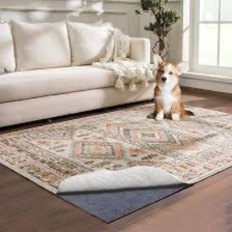 Waterproof Rug Pad, 9x12 ft Under Area Rug Carpet Pad, Non Slip Rug Pads for All Floors and Hardwood