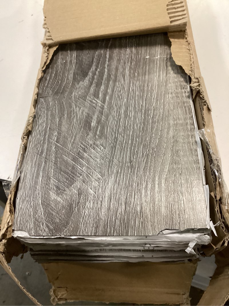 Condition photo showing Good Condition for Grey Vinyl Flooring | Waterproof Peel and Stick Floor Tile | 2.0mm 36 Packs 54Sq.Ft | Self Adhesive Flooring | Easy DIY Installation for Bathroom Kitchen Bedroom Office Basement