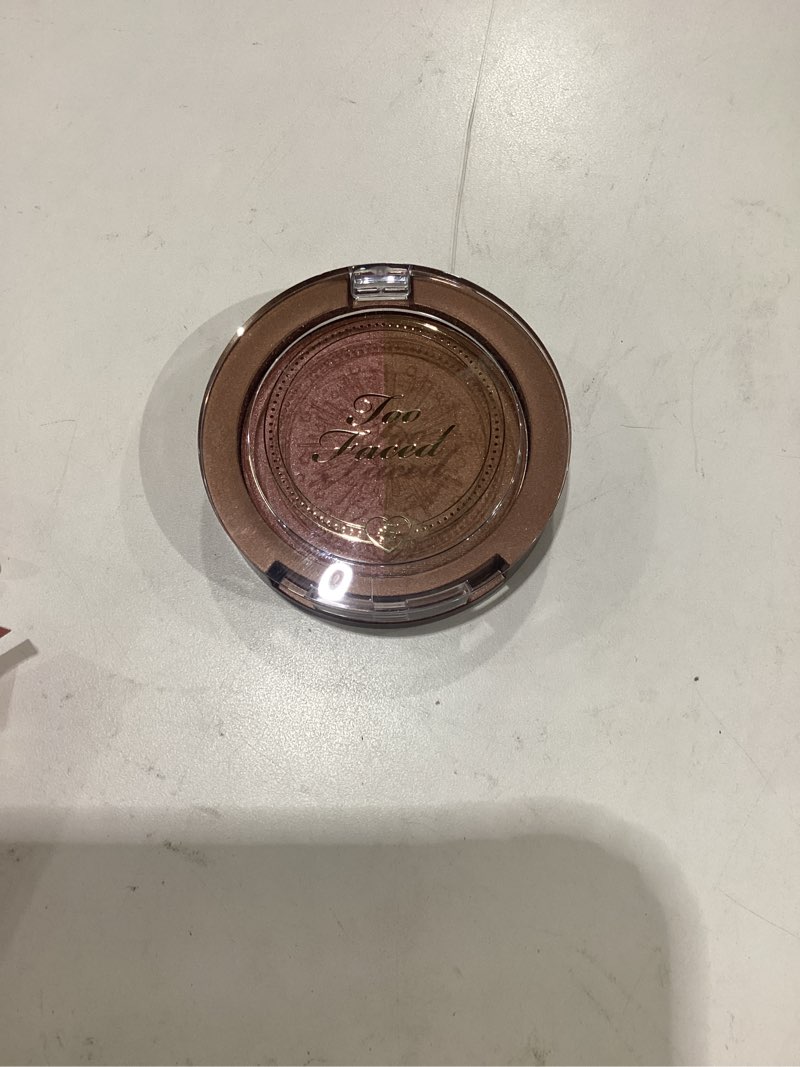 Condition photo showing Good Condition for too faced sun bunny blushing bronzer | dual-shade sheer, luminous bronzer blush with pink undertones to mimic natural flush 02 strawberry bunny (luminous pink) updated packaging