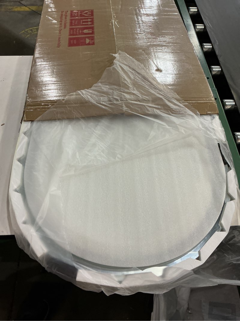 Condition photo showing Good Condition for OKPAL 24x36 Oval Lighted Bathroom Mirror, LED Bathroom Mirror with Lights, Oval LED Mirror for Bathroom, Anti-Fog, Shatter-Proof, Dimmable, Memory, 3 Colors (Front Lights + Backlit) Pill-shaped 24"L x 36"W