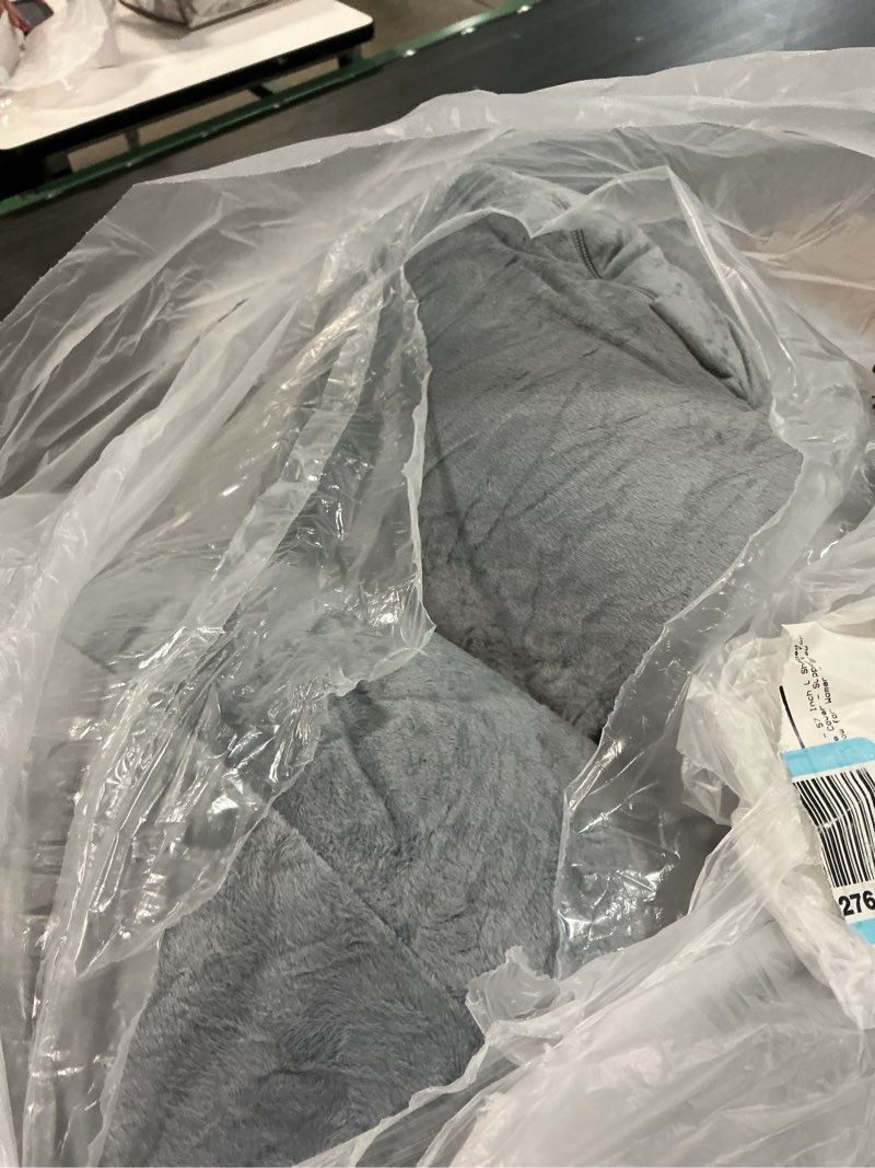 Condition photo showing As Is for moon park pregnancy pillows for sleeping - 57 inch u shaped full body maternity pillow with removable cover - support for back, legs, belly, hips - pregnancy pillow for women - grey grey velvet cover - 57 inch