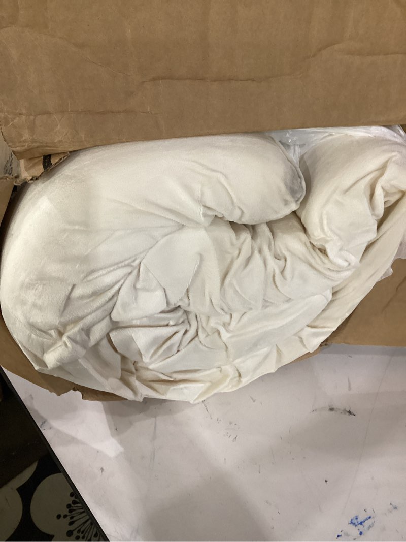 Condition photo showing Good Condition for ergonomic lash bed topper massage table pad, 30d foam esthetician beds mattress toppers for lash tech facial wax, beauty salon massage bed topper with milk touch & washable cover-cream white cream 70" x 23.6"