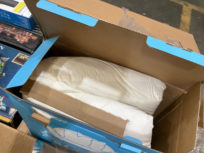 Condition photo showing Good Condition for savori 16x24 lumbar pilow insert, set of 2 down feather 16x24 euro pillow inserts, soft fluffy sleeping pillow with 100% cotton cover, decorative throw pillows for couch sofa bed-white 16x24 inch