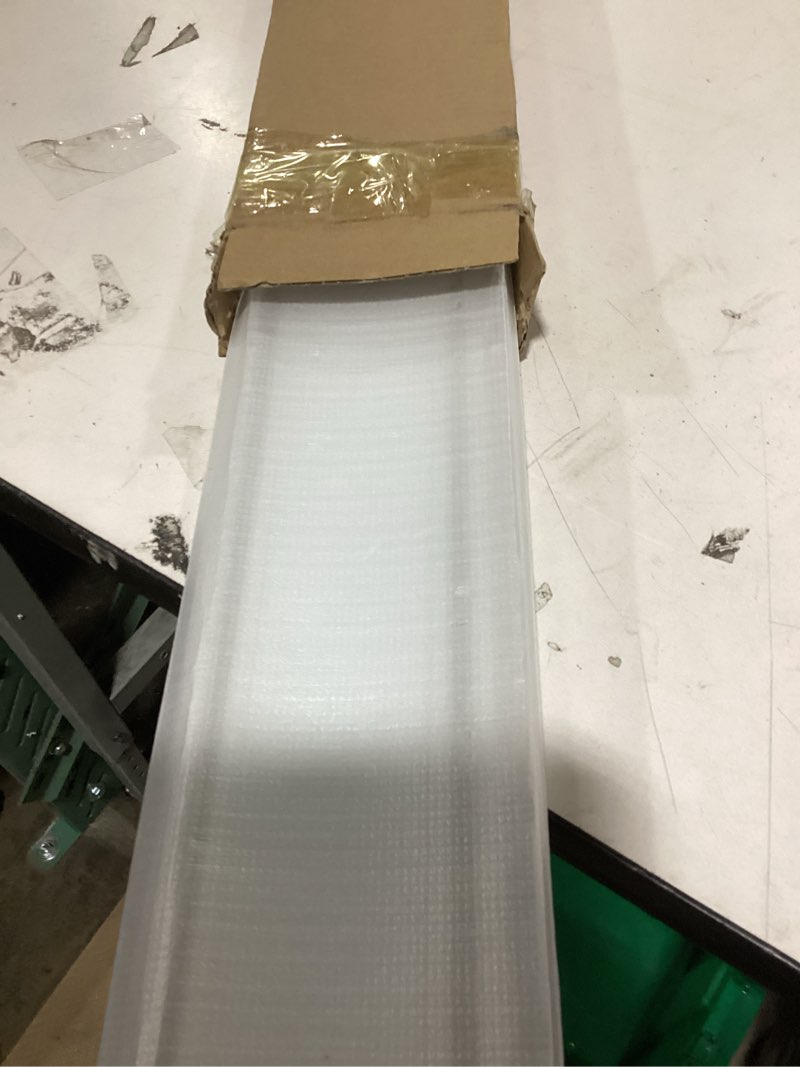 Condition photo showing As Is for Double Row Curtain Track Ceiling Mounted, Silent Heavy Duty Curtain Track System, Sliding Rails for Curtains, Room Divider for Bedroom Living Room Hospital (White, 1m?3.3ft?) 1m?3.3ft? White