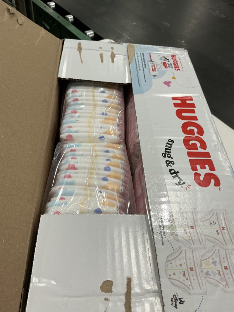 Condition photo showing Good Condition for huggies size 3 diapers, snug & dry baby diapers, size 3 (16-28 lbs), 104 count, packaging may vary size 3 104