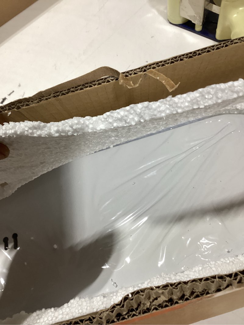 Condition photo showing New/Like New for tioolo dimmable led ceiling light with remote 42w kitchen lighting fixtures ceiling white and gold long ceiling light fixture 27.5 inch flush mount ceiling lights for kitchen dining room hallway white+gold/42w