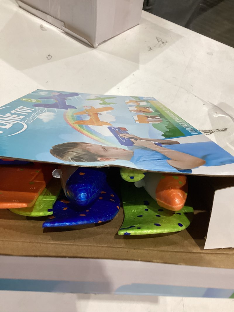Condition photo showing New/Like New for Fuwidvia 3 Pack Airplane Launcher Toys, 13.2'' LED Foam Glider Plane Toy for Boys, 2 Flight Modes Outdoor Flying Toys Birthday Gifts for Boys Girls 4 5 6 7 8 9 10 11 12 Year Old (Blue&Green&Orange)
