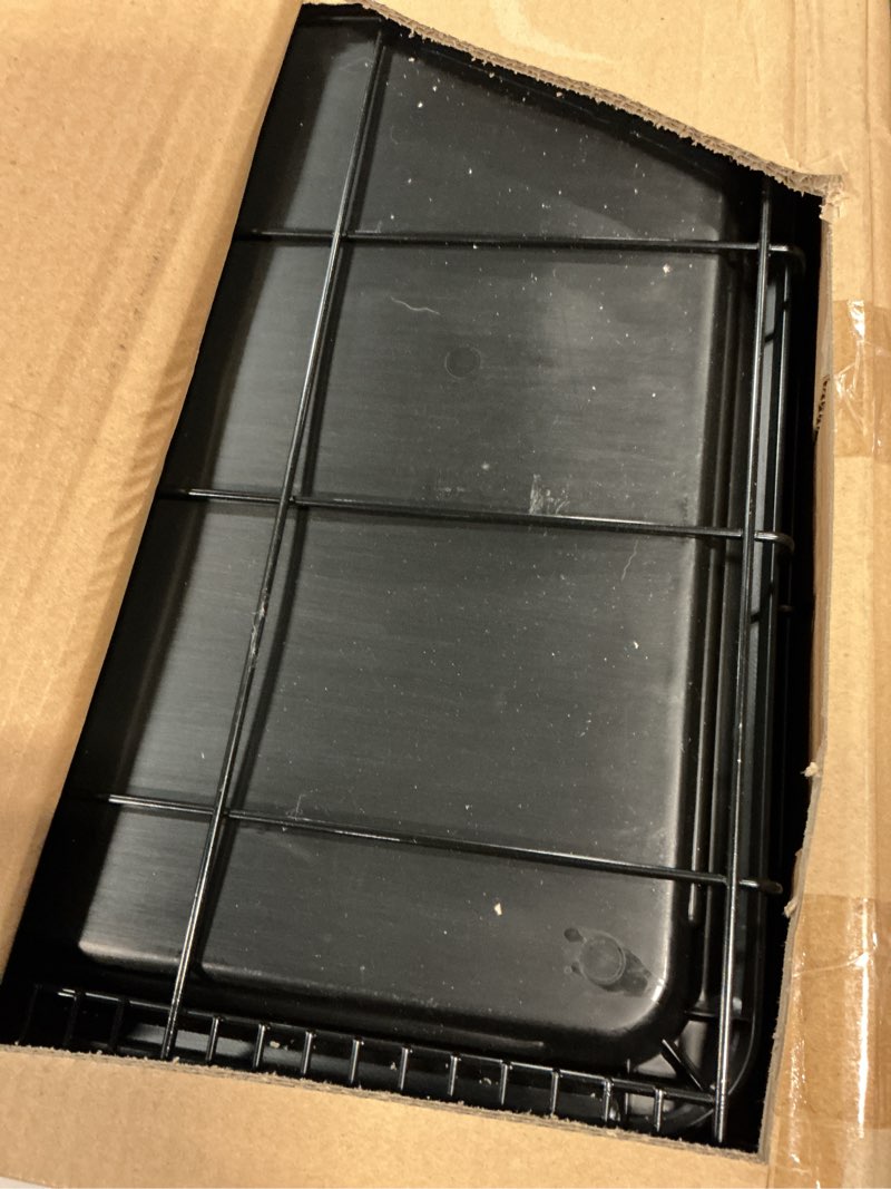 Condition photo showing Good Condition for amazon basics - durable,foldable metal wire dog crate with tray, double door, divider, 24 x 18 x 20 in, black 24.0"l x 18.0"w x 20.0"h double door w/ divider
