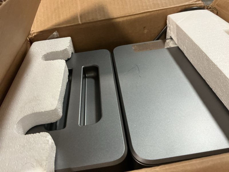 Condition photo showing Good Condition for silonn nugget ice maker countertop with app & voice control, self cleaning ice machine with 3l large water tank, 40 lbs/24h soft chewable ice, portable pebble ice maker for home, kitchen and party silver gray