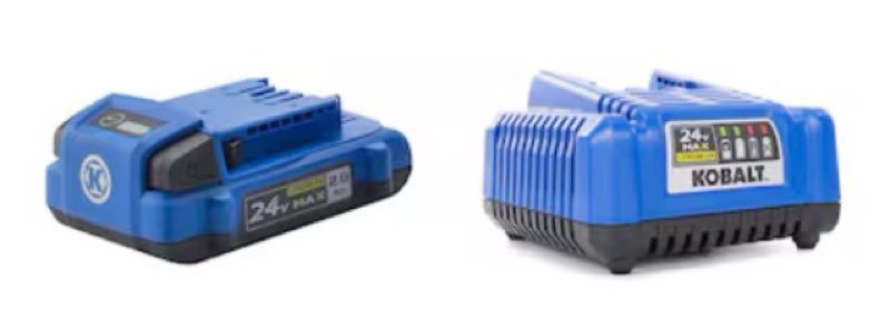 kobalt 24 -volt 1 -pack lithium-ion ( 2 ah battery and charger )