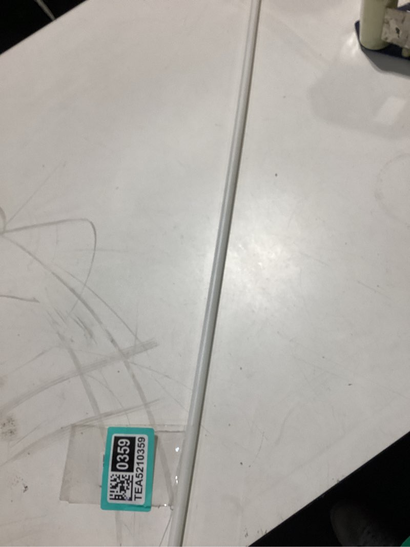 Condition photo showing As Is for delrin acetal homopolymer plastic rod, white, 7/16 in diameter x 3 ft. long