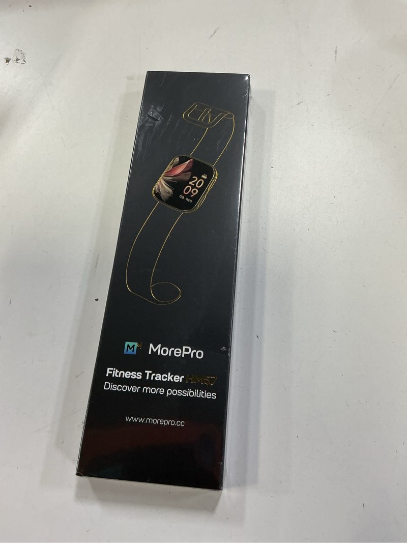 Condition photo showing New/Like New for MorePro Health Fitness Tracker with 24/7 Heart Rate/Blood Pressure Monitor, Blood Oxy-gen/Sleep Tracking, 120+ Sports Activity Tracker, Smart Watch (Make/Answer Call) with Step Counter for Women Men Urban Bronze