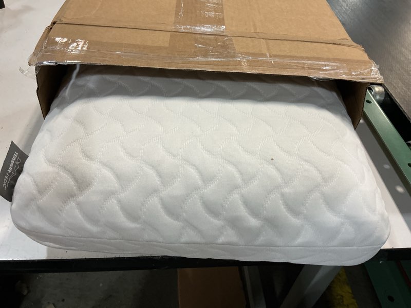 Condition photo showing As Is for tempur-pedic tempur-cloud pillow for sleeping, standard, white
