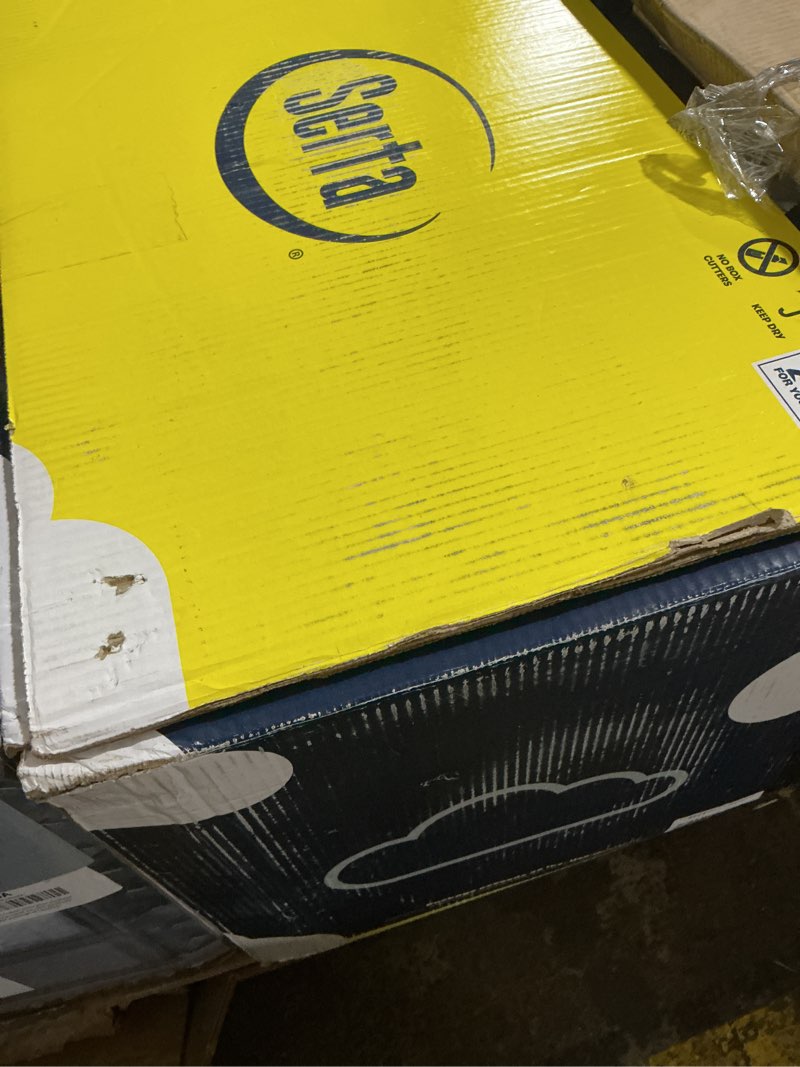 Condition photo showing As Is for Serta - 10 inch Cooling Gel Memory Foam Mattress, Queen Size, Medium, Supportive, CertiPur-US Certified, 100-Night Trial - Sheep Retreat