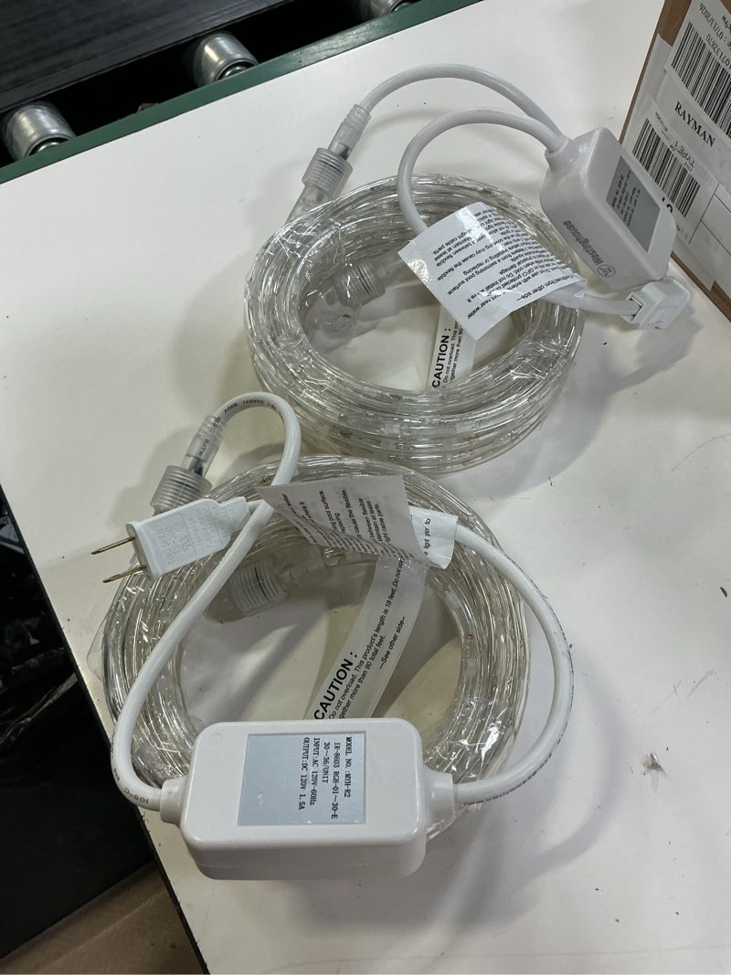 Condition photo showing Good Condition for 18 ft. outdoor color changing plug-in integrated led rope light 2-pack rmrl001802dr