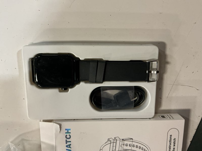 Condition photo showing Good Condition for smart watch for men women, bluetooth call&message notifications, 1.83" hd | fitness watch for iphone & android, 110+ sport modes, heart rate&sleep monitor, ip68 waterproof fitness tracker, pedometer black