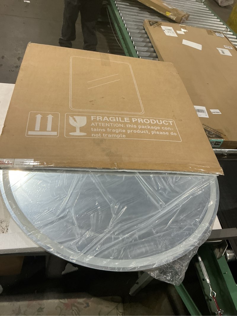 Condition photo showing New/Like New for led bathroom mirror 30 inch round bathroom mirror with lights, circle led mirror, wall mounted lighted bathroom with 3 colors brightness, anti-fog, dimmable, shatter-proof 3 colors 30"l x 30"w