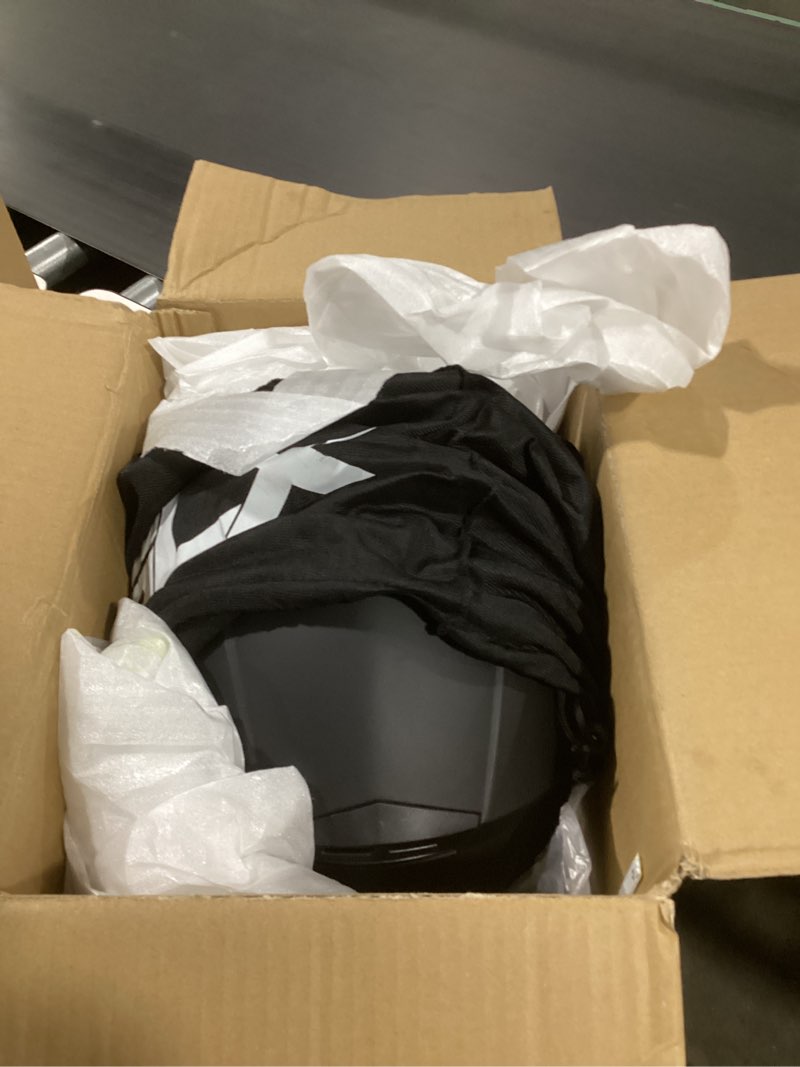 Condition photo showing As Is for GLX GX11 Compact Motorcycle Helmet - Matte Black, X-Large - Full Face w/ Tinted Visor, DOT Approved Matte Black X-Large