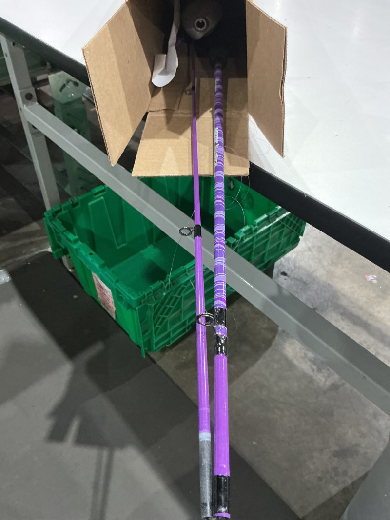 shakespeare jellyfish spincast reel and fishing rod combo,purple, 5'6" - medium - 2pc