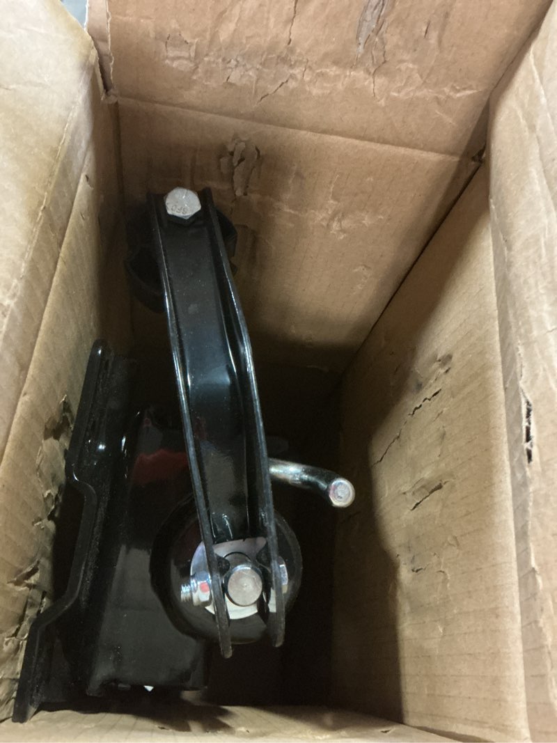 Condition photo showing Good Condition for swivel bolt-on trailer jack, trailer jack stand, 10" vertical movement, mounting hardware included, 1000 lbs black