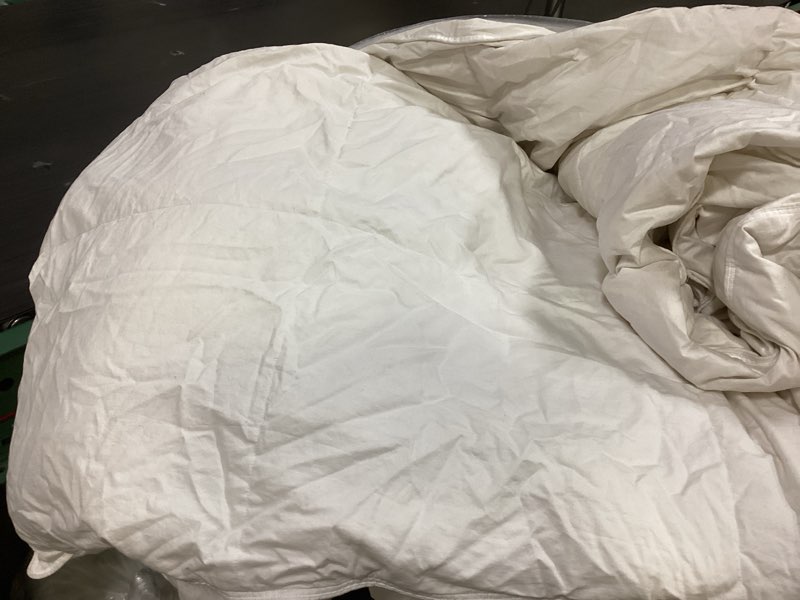 Condition photo showing As Is for quince ultra warm premium down comforter full queen  down