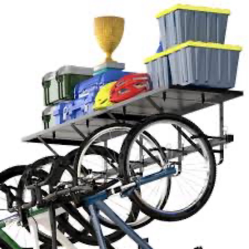 Bike Storage Rack with Shelf, Bike Wall Mount Garage Stand, Bike Hanger Storage Bicycles Hanger Hooks Bike Hooks for Garage Organizer