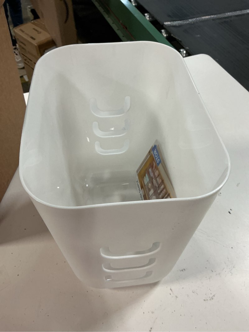 Condition photo showing Good Condition for STORi Luup Bathroom Wastebasket, Secure Grocery Bags, Plastic Garbage Container for Vanity, Laundry Room, Kitchen, Office, 2.5 Gallon, White, Made in USA White 1 Pack
