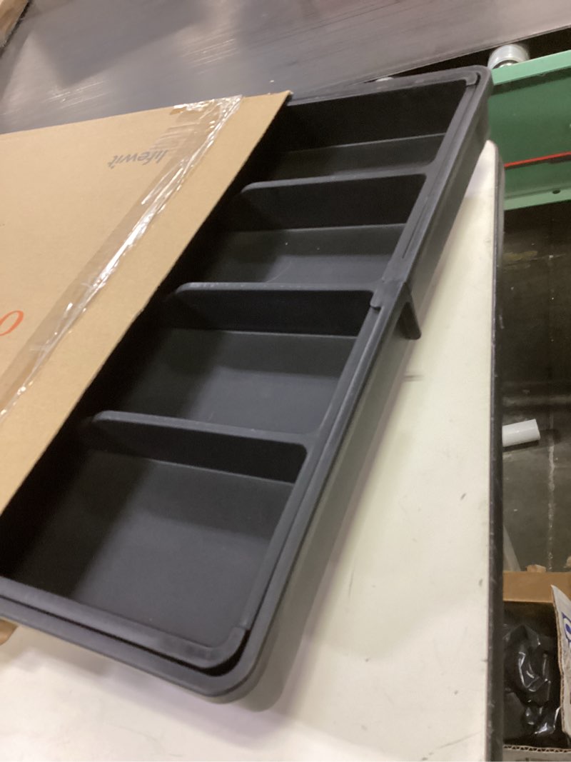 Condition photo showing Good Condition for Lifewit Utensil Organizer for Kitchen Drawers, Expandable Cooking Utensil Tray, Adjustable Cutlery Silverware Flatware Holder, Plastic Spatula Tools and Gadgets Storage Divider, Black, 18"-30" x 18.5" XXL(18-30''W x 18.5''D) Black