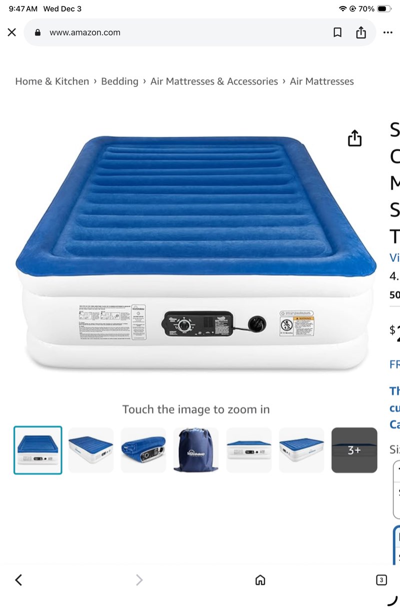 CLOUDNINE SERIES AIR MATTRESS WITH DUAL SMART PUMP SYSTEM - FULL SIZE