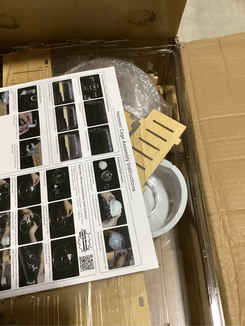 10-in-1 acrylic hamster cage - double layer fully transparent hamster cages with all accessories, op