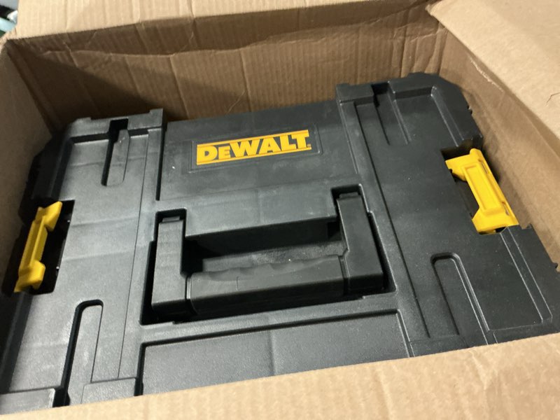 Condition photo showing As Is for DEWALT Tool Organizer, TSTAK III, Single Deep Drawer, Heavy Duty Latches, Removable Compartments for Small Tools and Accessories (DWST17803) One Size (Single Pack) Deep Drawer Toolbox