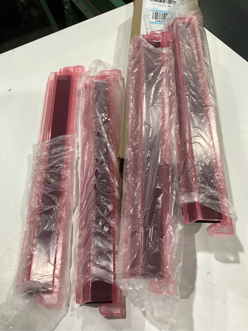 Condition photo showing New/Like New for mahjong racks with pushers, anti-slip design clear all-in-one mahjong racks and pushers - modern american mahjong tile racks set of 4 (light pink)