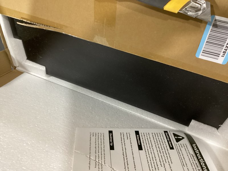 Condition photo showing New/Like New for height adjustable standing desk converter, keyboard riser for stand up desk riser, computer keyboard stand for desktop, ergonomic sit stand computer workstations black size 23.6 inch