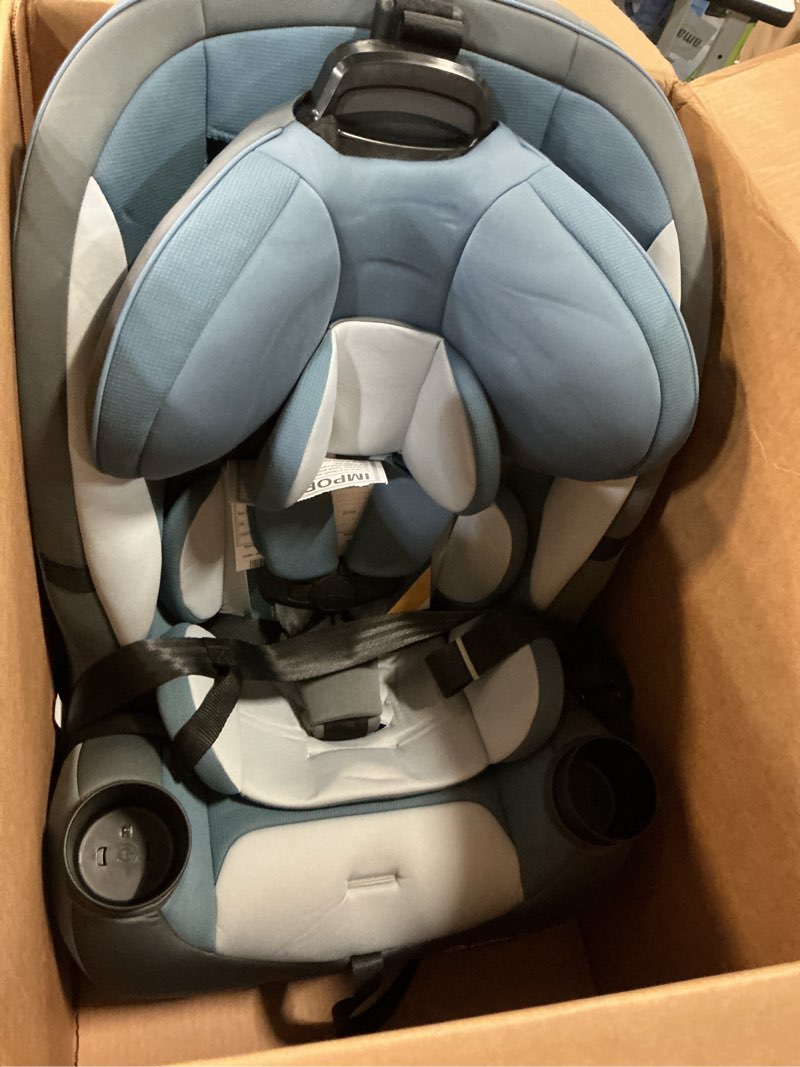 Condition photo showing As Is for Safety 1st Grow and Go All-in-One Slim Convertible Car Seat, Rear Facing, 5-40 lbs, Forward Facing (30–65 lbs), High Back Booster Seat 40-100 pounds, Alaskan Blue