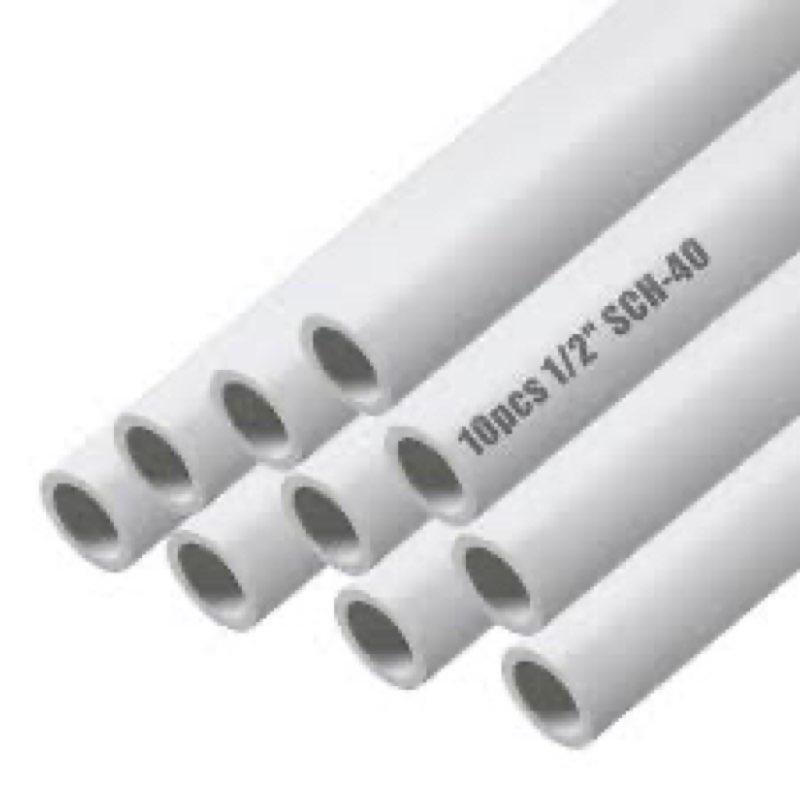Sasylvia 10 Pcs Length PVC Pipe White DIY PVC Projects Sch40 Furniture Grade PVC Pipe for Home, Greenhouse, Garden, Farm, Workshop (1 Inch,4 Ft) 10 1 Inch, 4 Ft
