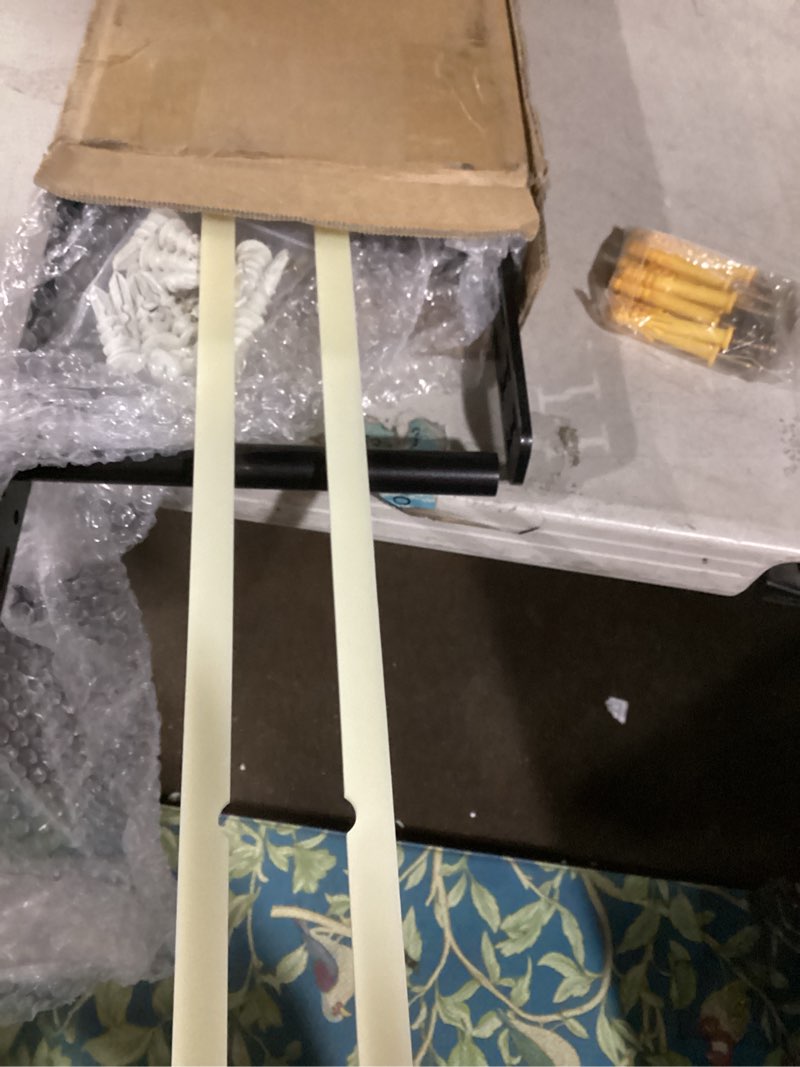 Condition photo showing Good Condition for  34 in Floating Shelf Bracket - 34\"x8\" Hidden Floating Shelf Bracket, 2Pcs Thickened Solid Steel Wall Mount Brackets 3-Year Service 34x8 in with installation tools